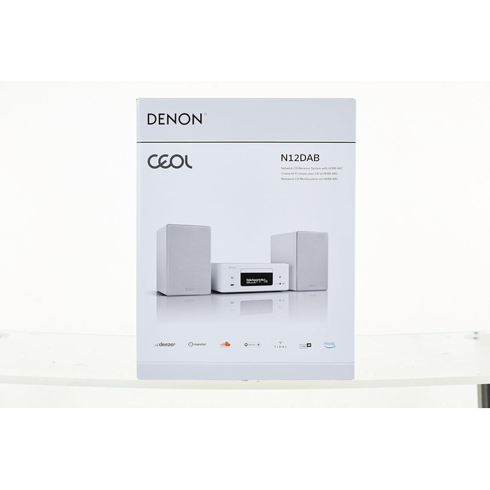 Компактна система Denon CEOL N-12DAB, HiFi, CD, потокове передавання, HEOS, Bluetooth, AirPlay 2, DAB (чорний)