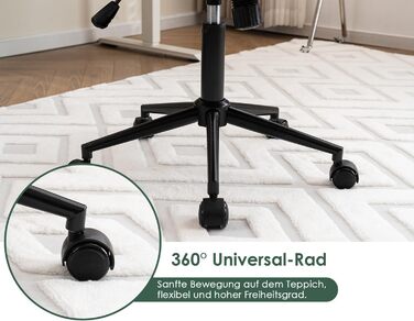 Офісне крісло YOUTASTE з принтом листя, ергономічне, регульоване по висоті з функцією гойдання, без підлокітників, шкіряне, для дому та офісу, блакитне