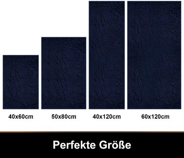 Килимок для ванної кімнати Homaxy, 60 x 120 см, мікрофібра, вбираючий, антиковзаючі, блакитний