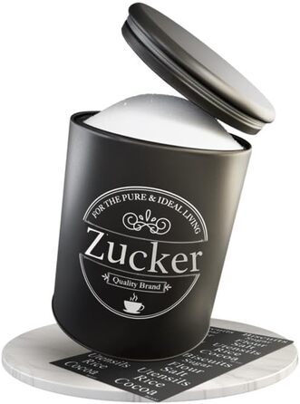 Набір контейнерів для зберігання кави, цукру та борошна IDEALTASTIC® Premium, 3 шт по 500г, герметичні, з нержавіючої сталі