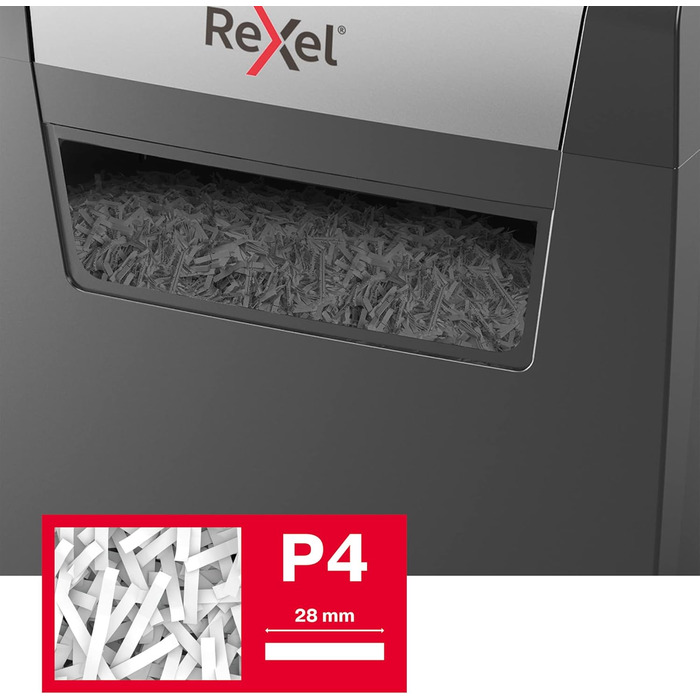Шредер Rexel Momentum X308: безпечний знищення документів, P3, 9 A4, 15л, чорний