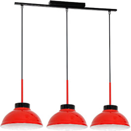 Шикарний підвісний світильник в червоному, білому кольорі 3 шт. E27 до 60 Вт 230В з металу, для кухні, їдальні, підвісний світильник, підвісний світильник, підвісний світильник, внутрішнє освітлення