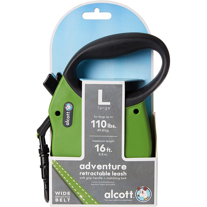 Повідець Alcott Adventure висувний, маленький, (великий, зелений)