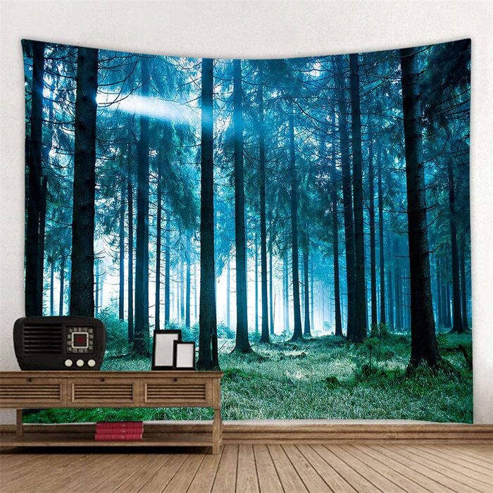 Гобелен RAILONCH Forest Tapestry з цифровим друком, м'яка тканина з мікрофібри, 150x130 см, декор Queen Dorm