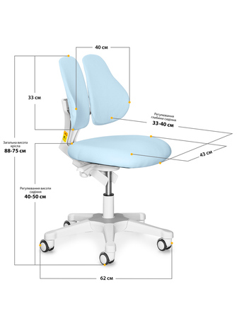 Дитяче крісло Evo-kids Mio Lite Blue (арт.Y-208 KBL)