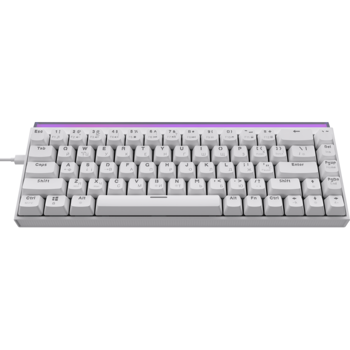 Дротова механічна клавіатура Ajazz NK68 Red switches White (NK68-R-W)