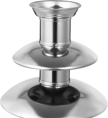 Шоколадний фонтан 4 яруси з функцією нагрівання, 170W, 2L, нержавіюча сталь, для кафе, готелів