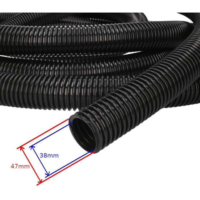 Шланг для пилососа Wessper Ø38 мм 10 м чорний