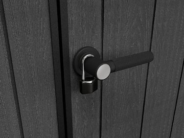 Сарай садовий Keter Artisan 7x7 з підлогою, похилим дахом, подвійними дверями та вікном, 214x218x226 см, 8.3 м³, сірий - для зберігання на вулиці