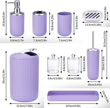 Набір аксесуарів для ванної кімнати 9 шт. Чорний та золотий: смітник, попільничка, дозатор мила, мильниця, тримач для зубних щіток, стакан для щіток, WC-щітка, тримач для ватних паличок