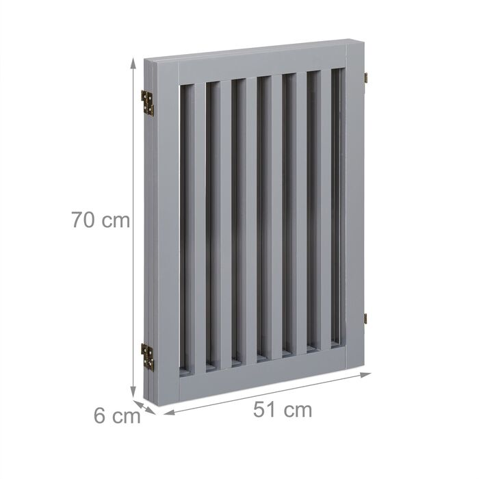 Захисний бар'єр Relaxdays сірого кольору, 70 см