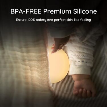 Нічник дитячий Baby Nachtlicht для годування та пеленання, силіконовий, з регулятором яскравості, без BPA, білий