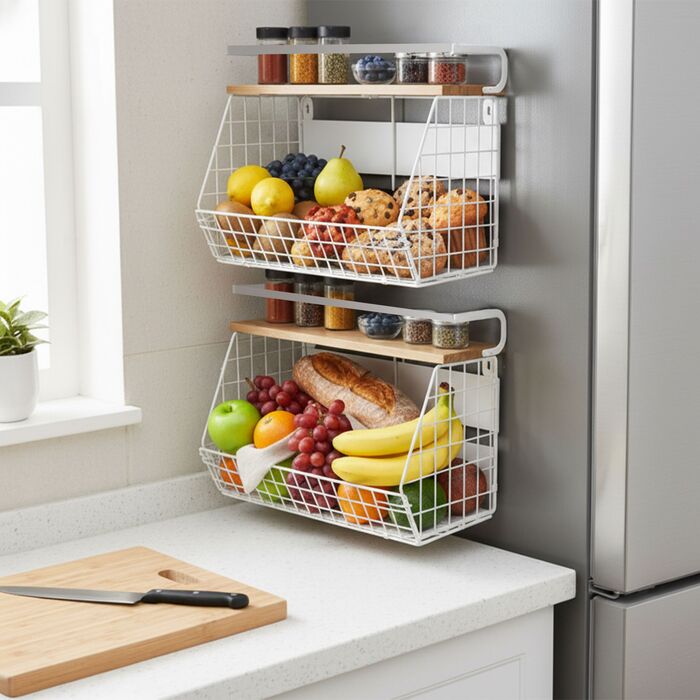 Набір з 2 магнітних настінних органайзерів Relaxdays для зберігання