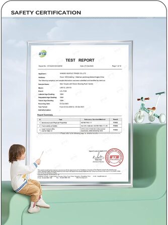 Дитячий біговел-триколіс LOL-FUN 5-в-1 з ручкою, зелений - для хлопчиків та дівчаток від 1 року