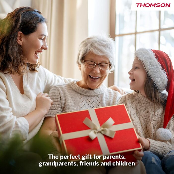 Фоторама Thomson Fotorahmen 10 дюймів: IPS FHD, сенсорний екран, 32 ГБ, Wi-Fi, для iOS/Android (біла)