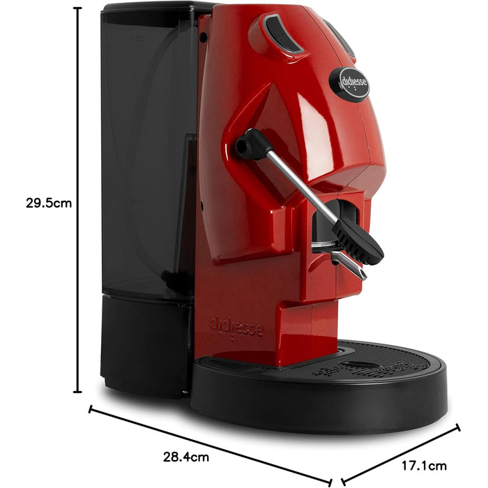 Кавомашина Didiesse Baby Frog Pad – компактна модель з ESE-падами, 450 Вт, 1,5 л бак, Standby, червона