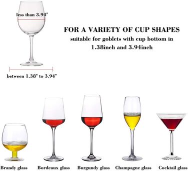 Підставка для келихів з дроту під шафу MOCOUM, 5 рядів, коричнева