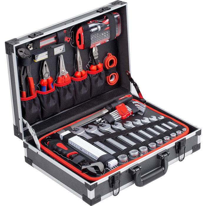 Набір інструментів Meister 131 предметів Knipex & Wera в алюмінієвому кейсі - професійний валіза з інструментами для майстрів