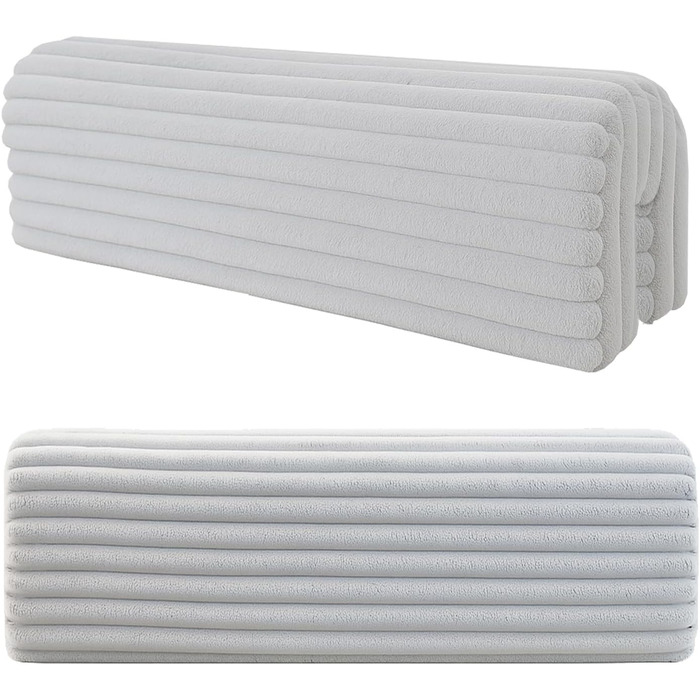 Захист для ліжечка дитячого Bettkantenschutz 90 см, світло-сірий з кордом - бортик-подушка від випадання