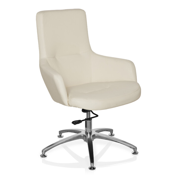 Крісло для відпочинку SHAKE 300, штучна шкіра, кремовий колір, hjh OFFICE