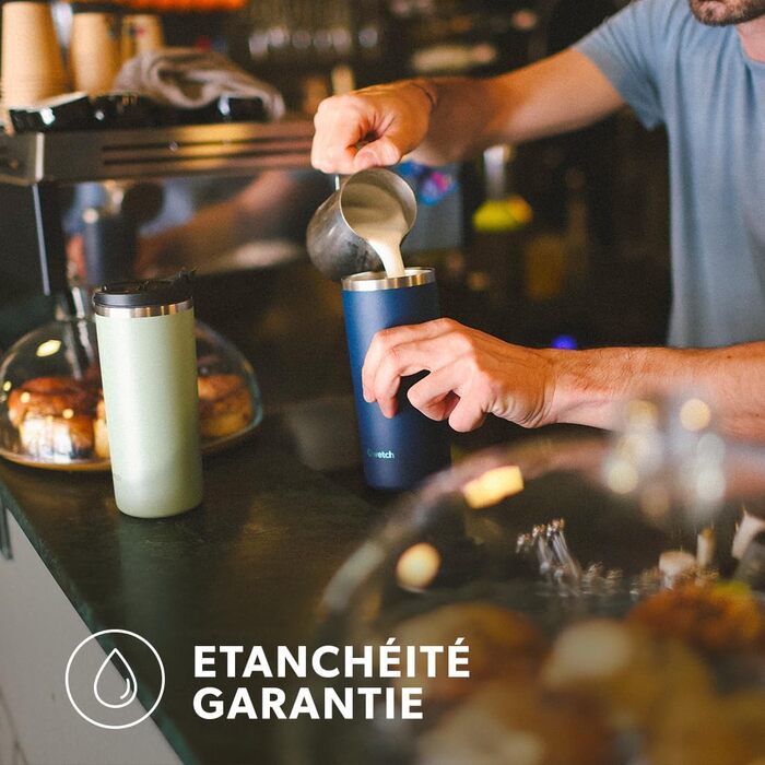 Термокружка QWETCH 470 мл з нержавіючої сталі - для кави та чаю, зберігає тепло 6 годин, холод 12 годин, без BPA, з герметичним закриттям, багаторазова