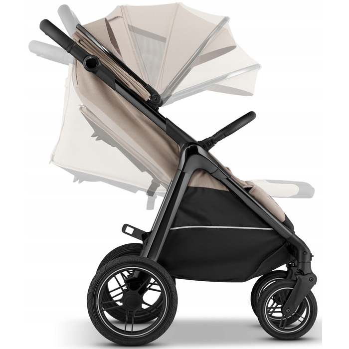 Дитячий прогулянковий візок Sirocco Maxelle: великі колеса 28 см, великий капюшон, амортизація