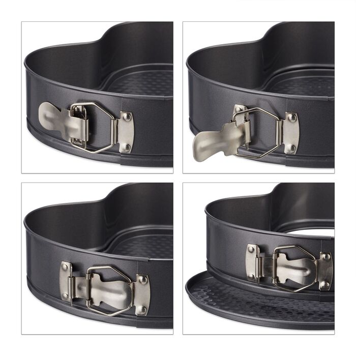 Набір форм для випікання сердечками Relaxdays (3 шт.)