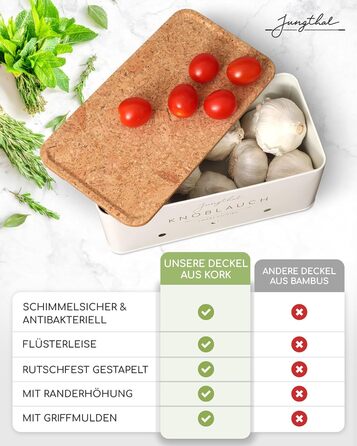 Набір з 3 коробок для зберігання картоплі, цибулі та часнику | Білий | Організатор для овочів