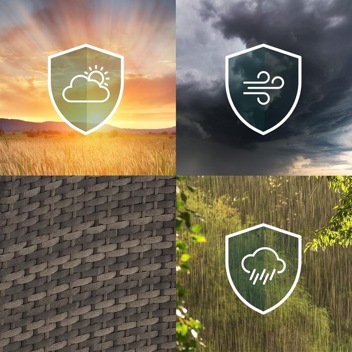 Набір садово-розсудних меблів SVITA Roma з ротангу (софа, крісло, стіл) - коричневий