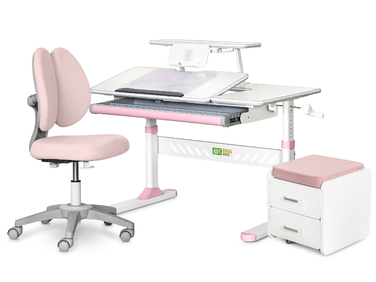 Комплект (L) Evo-Kids TH-320 Pink (парта + крісло + тумба) (арт. TH-320 + Y-412 Lite + BD C3_PINK)