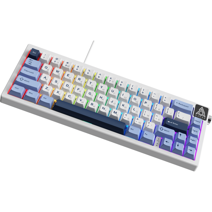 Дротова механічна клавіатура Ajazz AK650 Sea Salt switches Blue White Blue (AK650-SS-BWB)