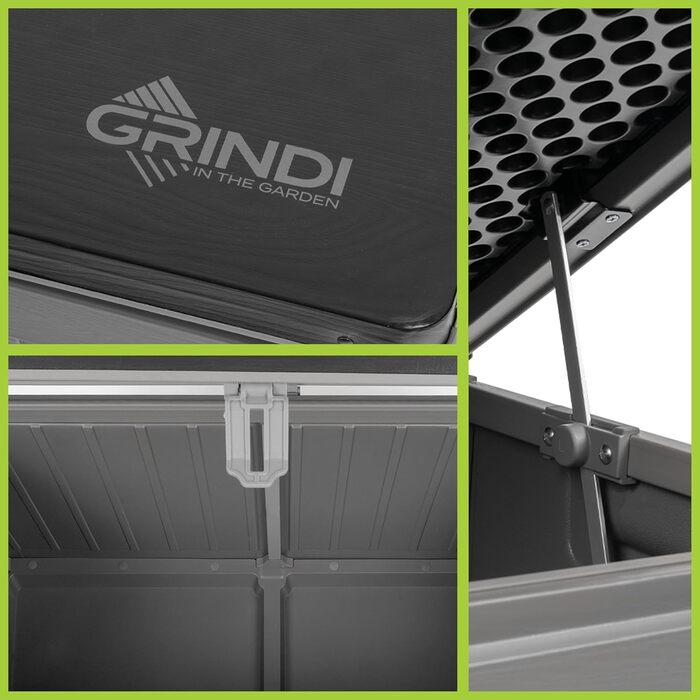 Водонепроникна садова скриня Grindi Morus 190л для подушок, інструментів, обладнання - вуличний ящик для зберігання на балкон, терасу, в сад