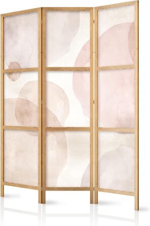 Роздільник кімнати Murando з дерева, абстрактний дизайн, 225x172 см, 5 секцій, японський стиль, мобільний ширмо, роздільник простору, принти Botanik Natur