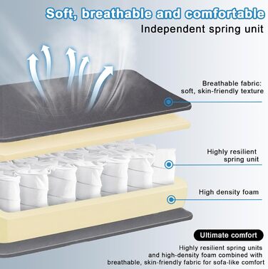 Ігровий крісло JUMMICO з тканини та пружинним наповнювачем, ергономічний офісний крісло з масажером. Крісло має підголівник, підставку для ніг, регулювання висоти. Максимальне навантаження: 150 кг. Колір: темно-сірий