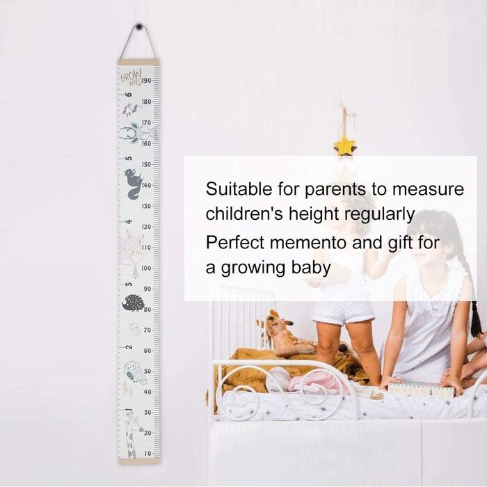 Дитяча планка для вимірювання росту, портативна мила настінна наклейка, прикраса для дому та кімнати для малюків, Дитяча