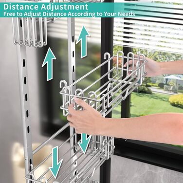 Настінна поличка для душу HapiRm з 4 ярусами, 22 гачками та 2 тримачами для зубних щіток (срібна)