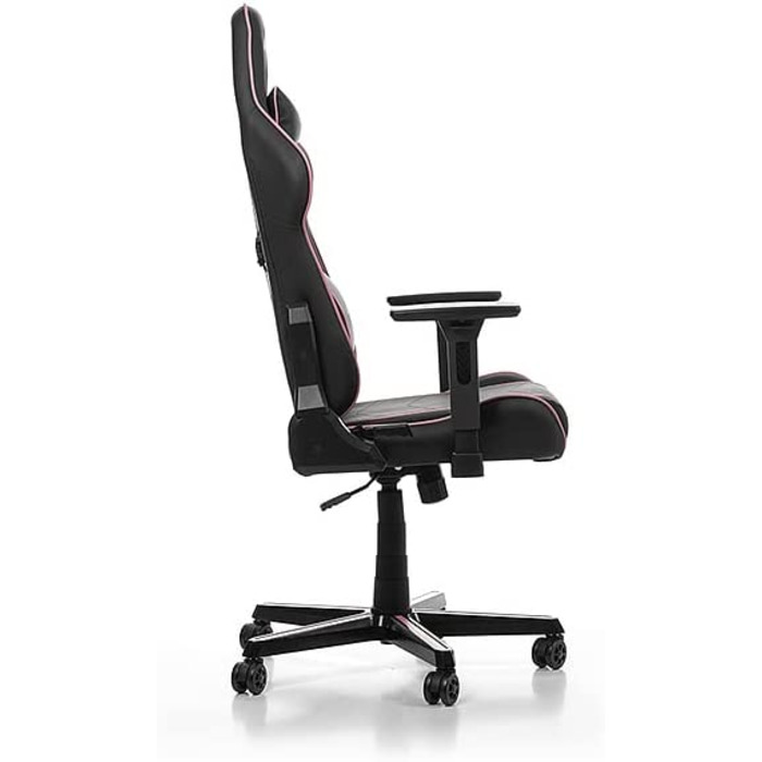 Ігрове крісло DXRacer Prince P08, штучна шкіра, чорно-рожевий, 185 см