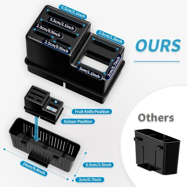 Сушарка для посуду Ewaiira з нержавіючої сталі, чорна, 1 ярус, з обертовим краном 360° та тримачем для столових приладів