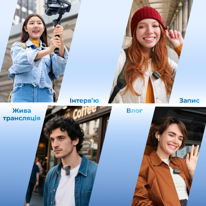 Бездротовий мікрофон BOYA MIC 2-02 Type-C/TRS Black