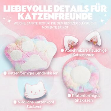 Ігровий крісло Dowinx з підніжкою, ергономічний геймерський крісло для ПК, комфортний крісло для геймерів, рожево-білий