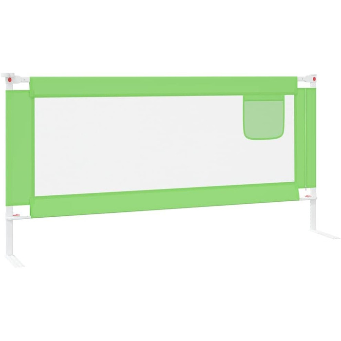 Бортик для ліжка дитячого vidaXL 200x25 см, зелений - захист від випадання, тканинний бортик в дитяче ліжечко