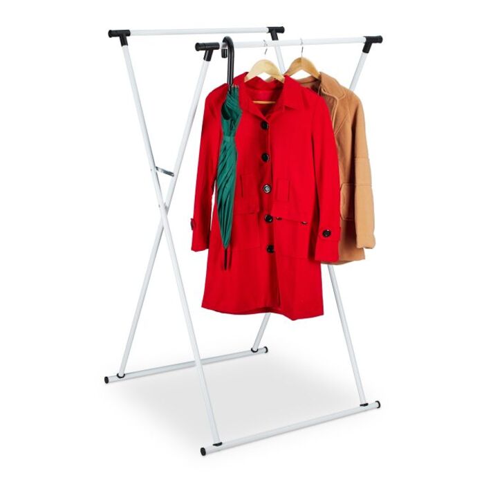 Relaxdays Sliding Metal Clothes Rack