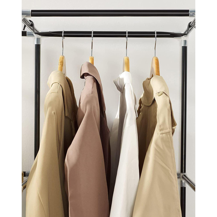 Шафа для одягу Retoo, тканинна шафа з вішалкою для одягу, 6 полиць, 170 x 90 x 45 см, сіра
