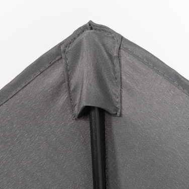 Outsunny Parasol Ø196 см, поворотна парасолька з функцією складання, шестикутна балконна парасолька пляжна парасолька вітрозахисна стабільна ринкова парасолька з колінчастою парасолькою для захисту від сонця для пляжу Балконний сад, темно-сірий