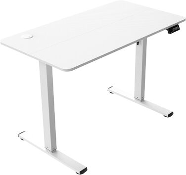 Стол Mars Gaming MGD-ERGOPRO: електричний, регульована висота 73-118 см, карбонова поверхня, металева конструкція, тримач для навушників, керування кабелями, 110x60 см, білий