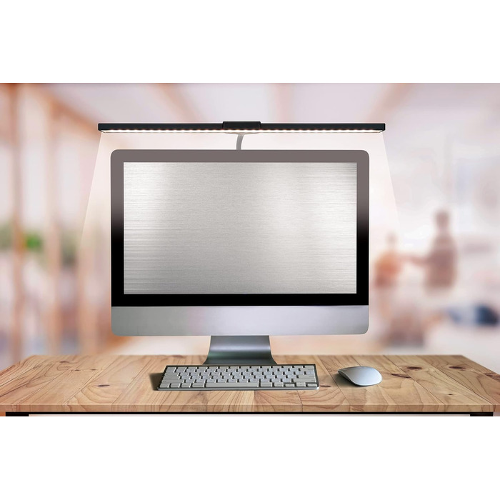 LED-лампа на монітор Schwaiger з USB-C, сенсорне керування, для офісу, дому, геймінгу, 1,5м кабель