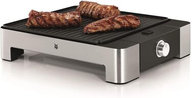 Електричний гриль WMF Lono Quadro: компактний гриль з нержавіючої сталі, 1250 Вт, для дому, легко миється