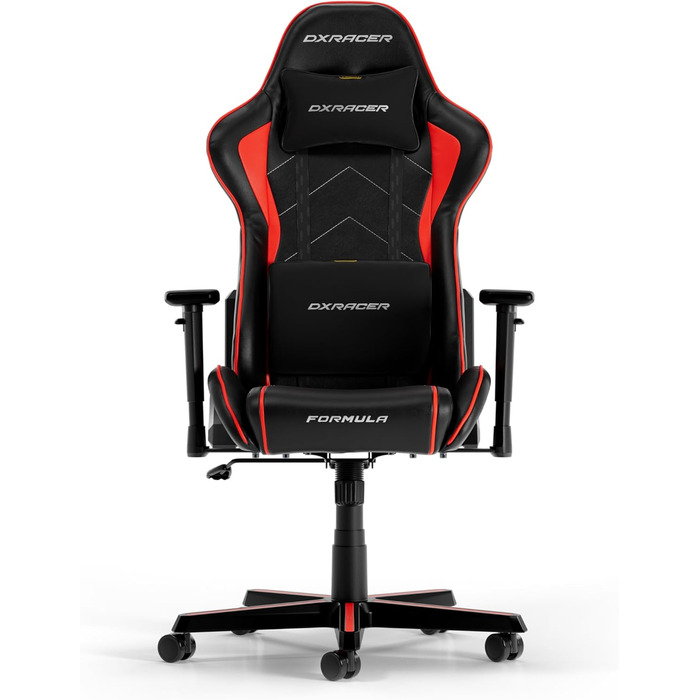 Ігрове крісло DXRacer FORMULA L, шкіра ПВХ, чорний/червоний