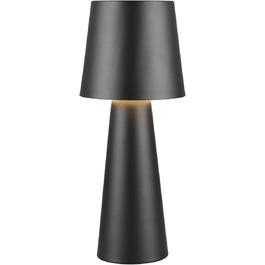 Настільна лампа Hailey, чорна матова, з вимикачем на шнурі, IP20, висота 40 см, діаметр 16 см, цоколь E27 (макс. 10W)