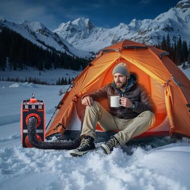 Дизельний опалювач VEVOR 8 кВт, 12/24 В, портативний з Bluetooth, пультом ДУ та LCD-дисплеєм, 5 л бак, для вантажівок та автодому